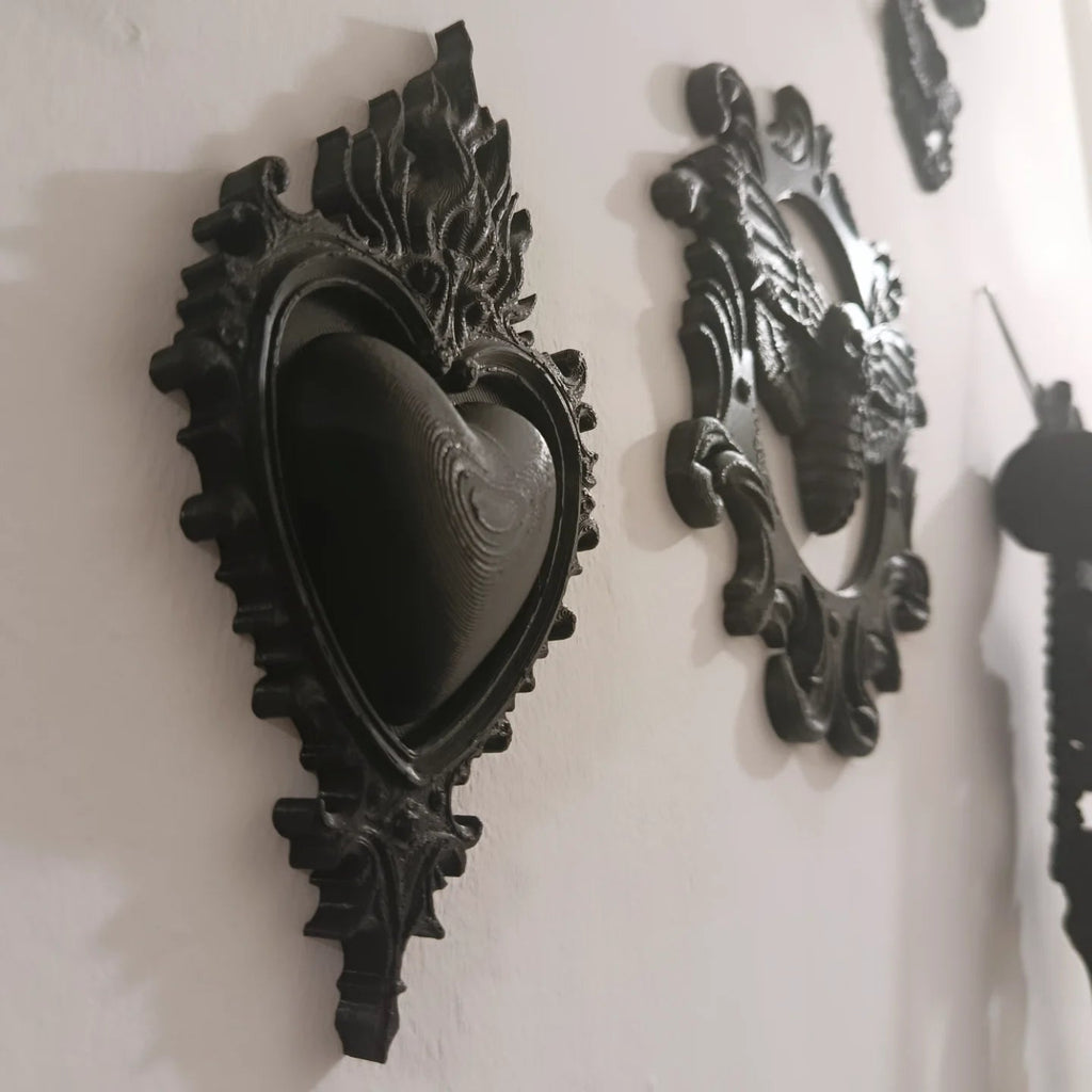 Flaming Heart Plaque - Dark Relics