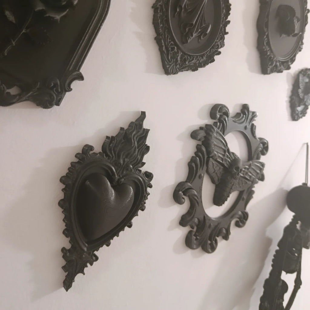 Flaming Heart Plaque - Dark Relics