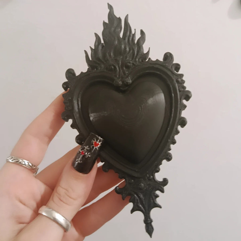 Flaming Heart Plaque - Dark Relics